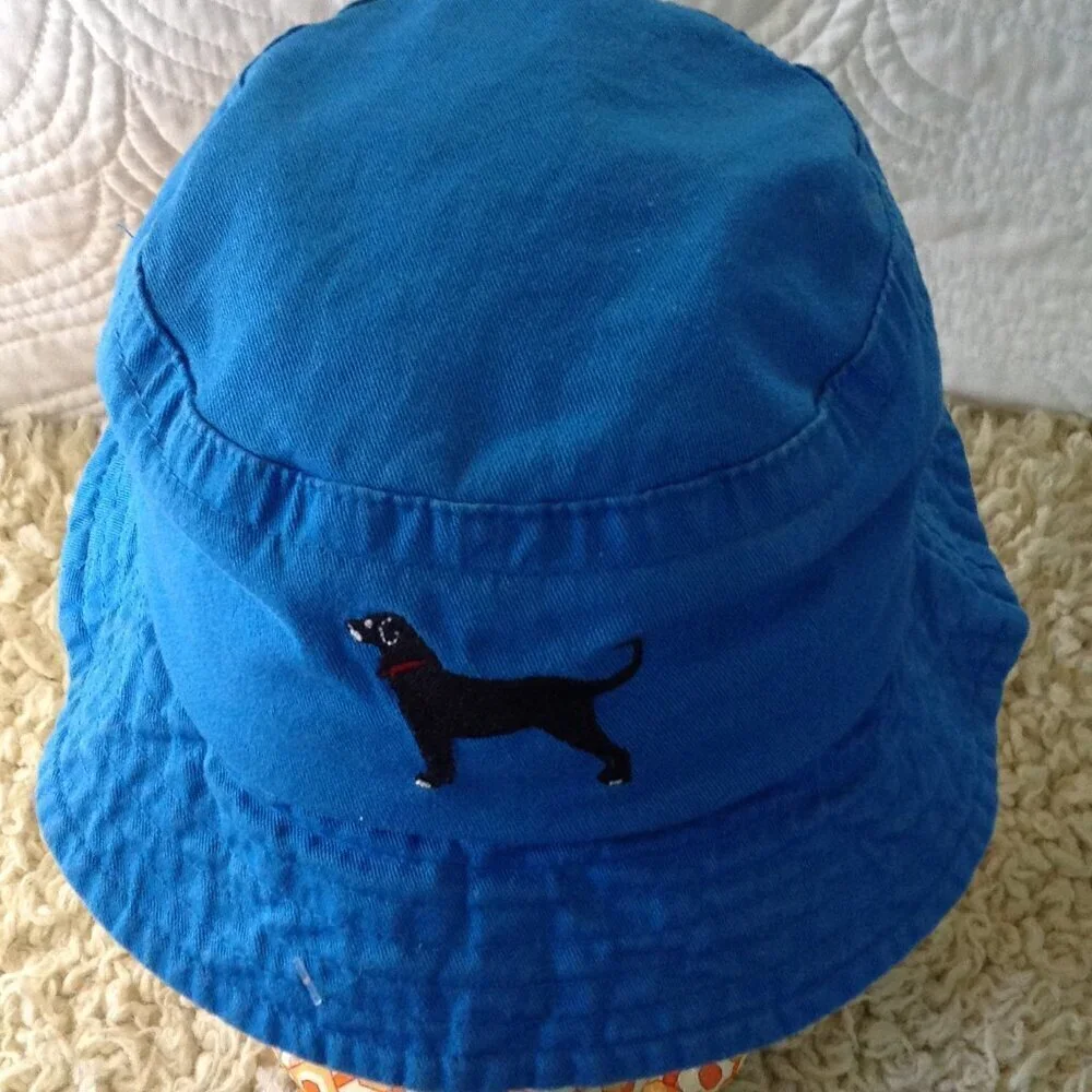 Black Dog L/XL Youth Bucket Hat; 100% Cotton, Martha's Vineyard; Summertime Chic